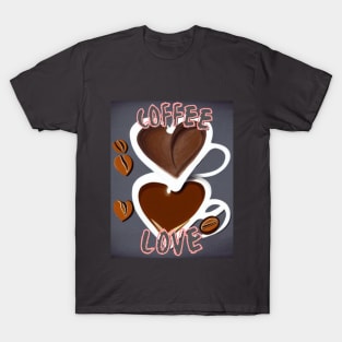 Coffee Love Pink T-Shirt